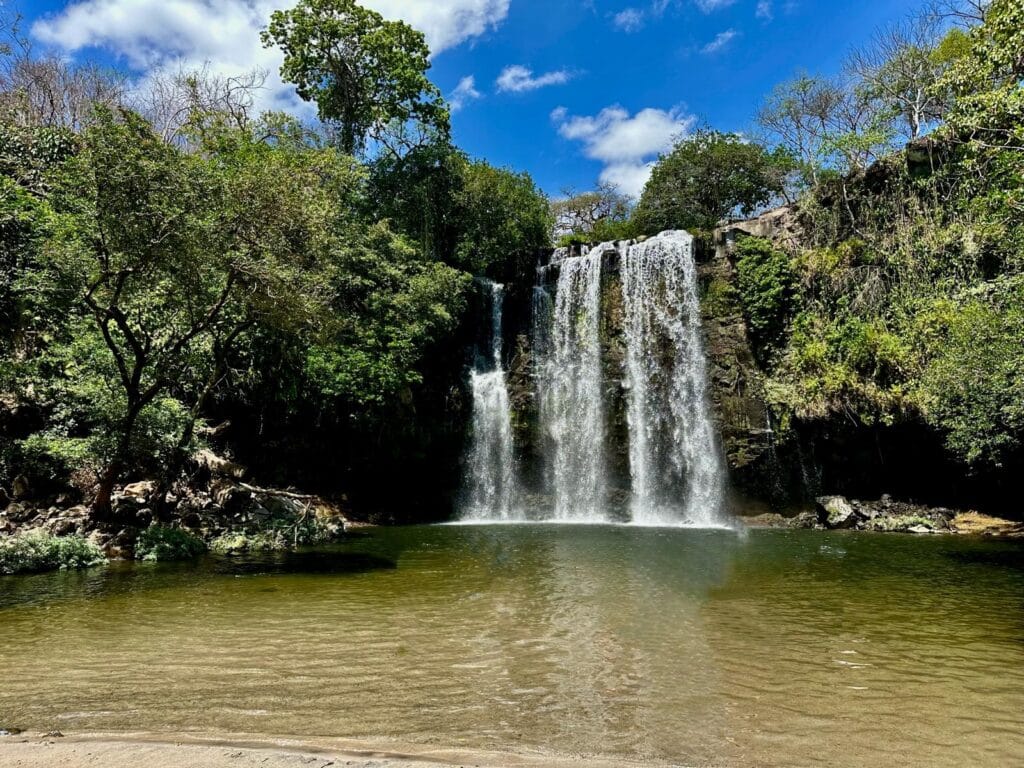 Swimming in Llanos de Cortés Waterfall