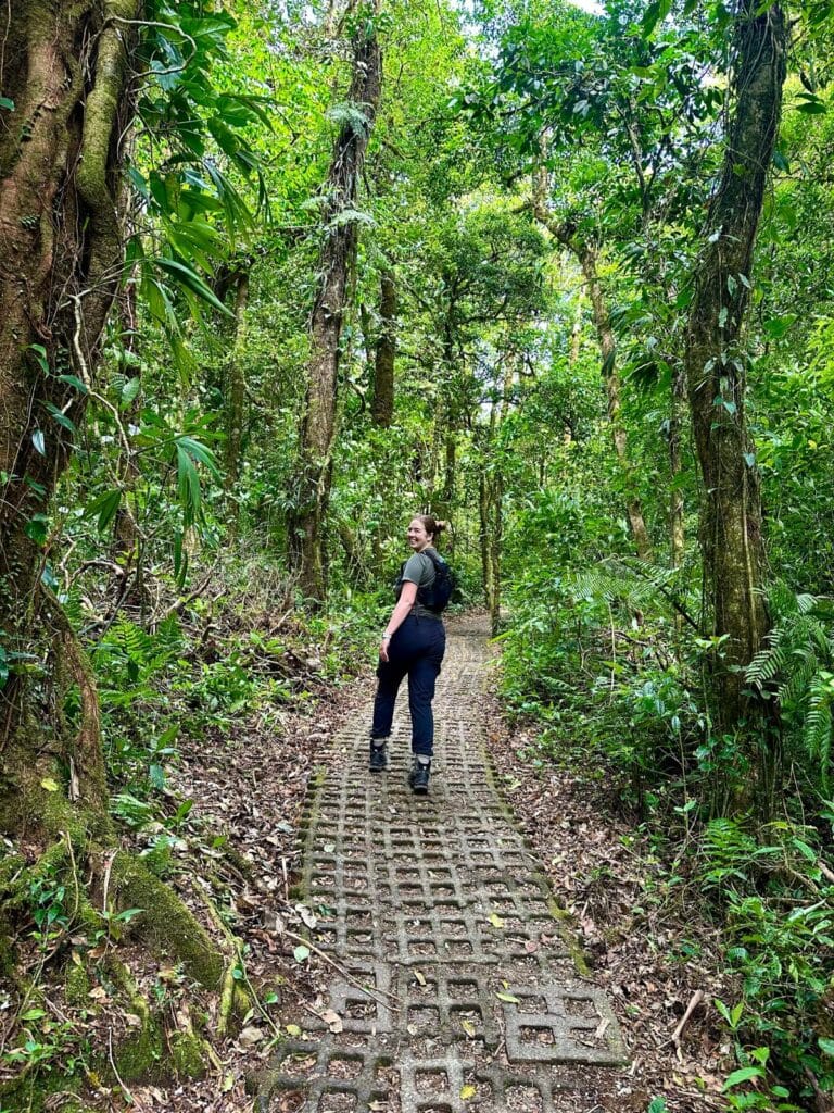 Me walking in Monteverde Cloud Forest