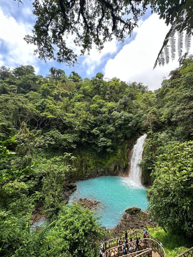 Rio Celeste Waterfall in Tenorio Volcano National Park